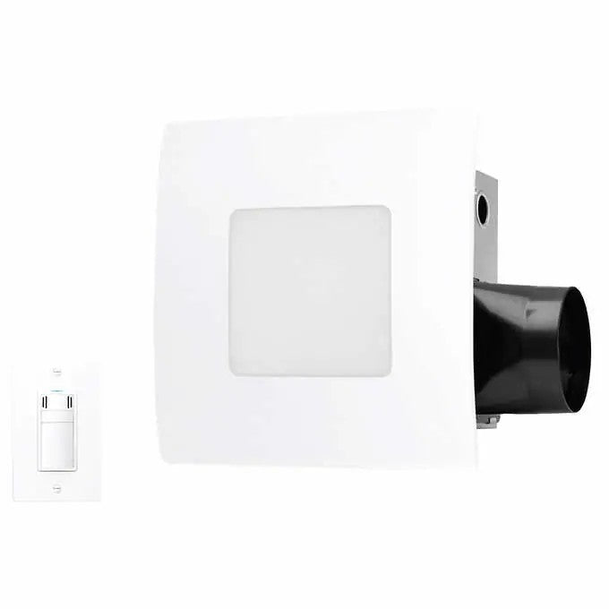 Dewstop 80-110 CFM Easy Install Bath Exhaust Fan With Adjustable LED Light & Humidity Sensing 3195227